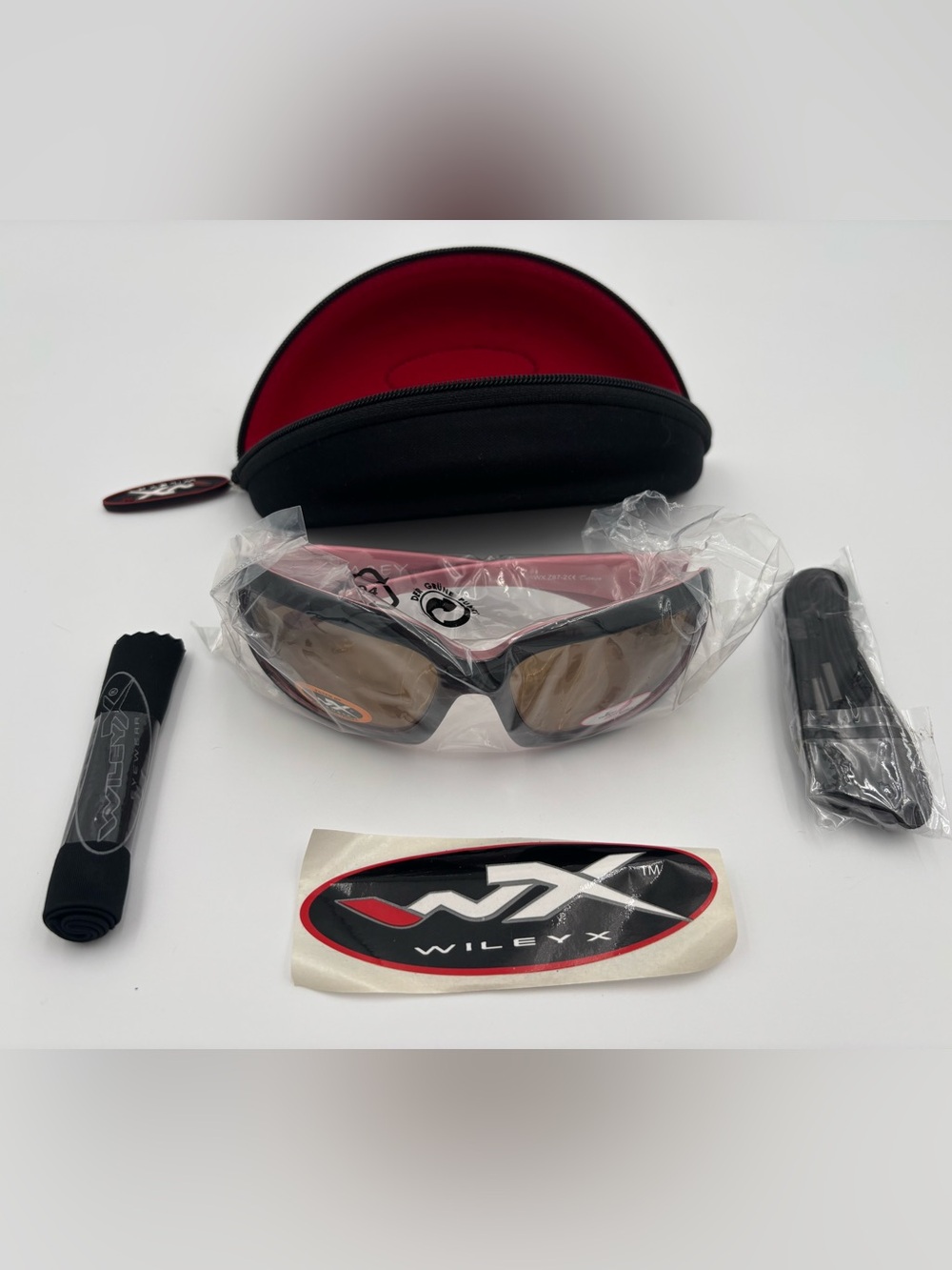 Wiley X Lacey BCRF Polarized Sunglasses NWT Black Pink w/ Case